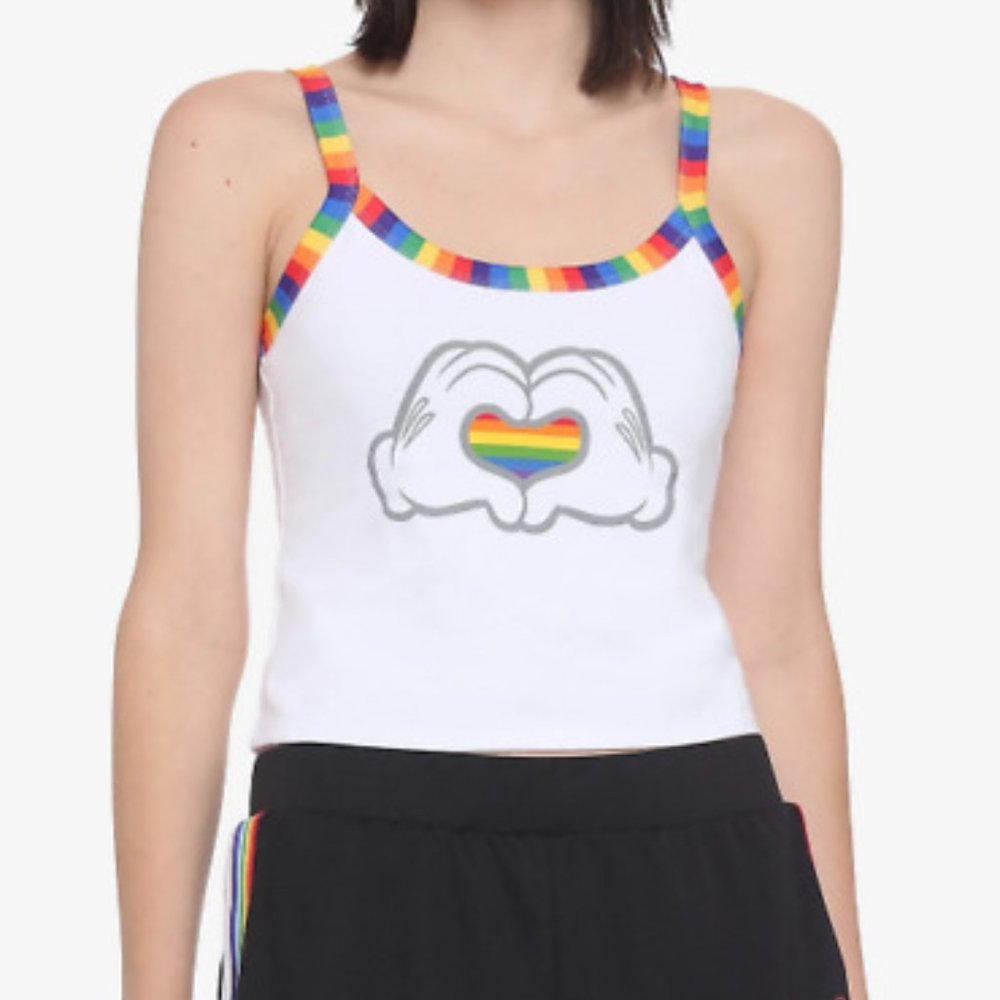 ISO Hot Topic Rainbow Mickey Hands Tank/Crop